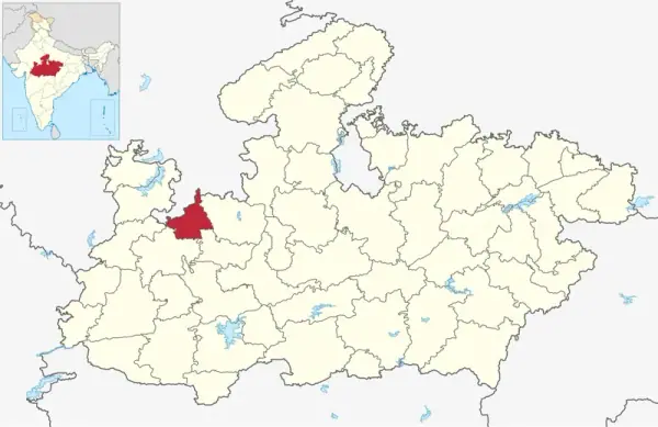 Agar Malwa district location, Madhya Pradesh, Agar Malwa