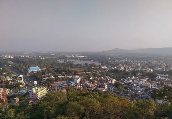 Dewas city view from Tekri hilltop, Dewas
