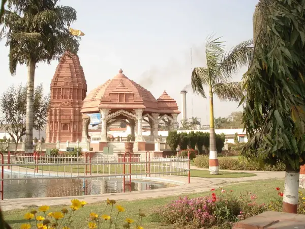 Shiva Temple and Bajaj chimney at Gola Gokarannath, Lakhimpur Kheri
