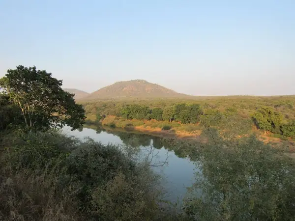 Kuno river flowing through Kuno National Park, Sheopur