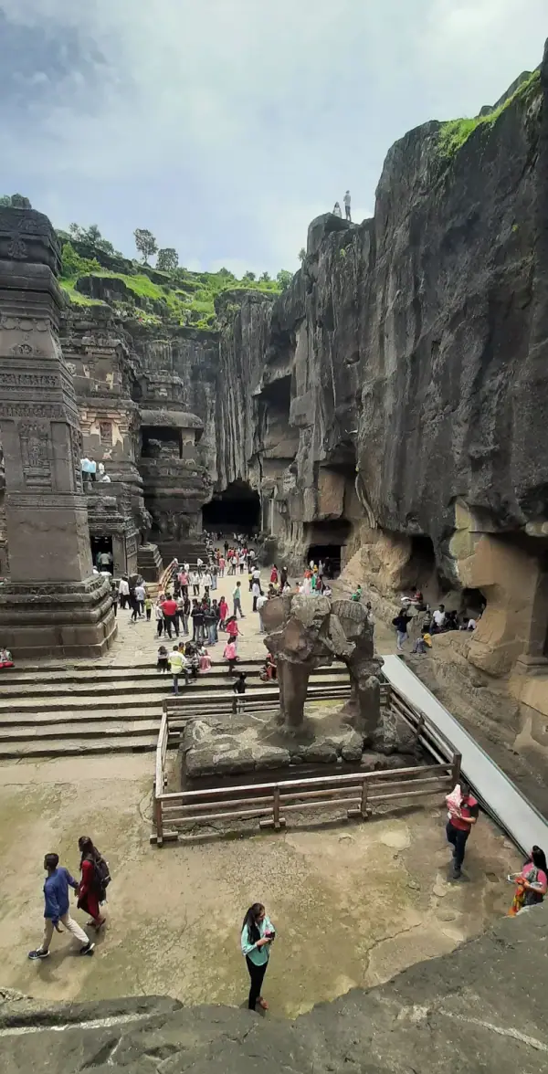 Ellora Caves aerial, Aurangabad